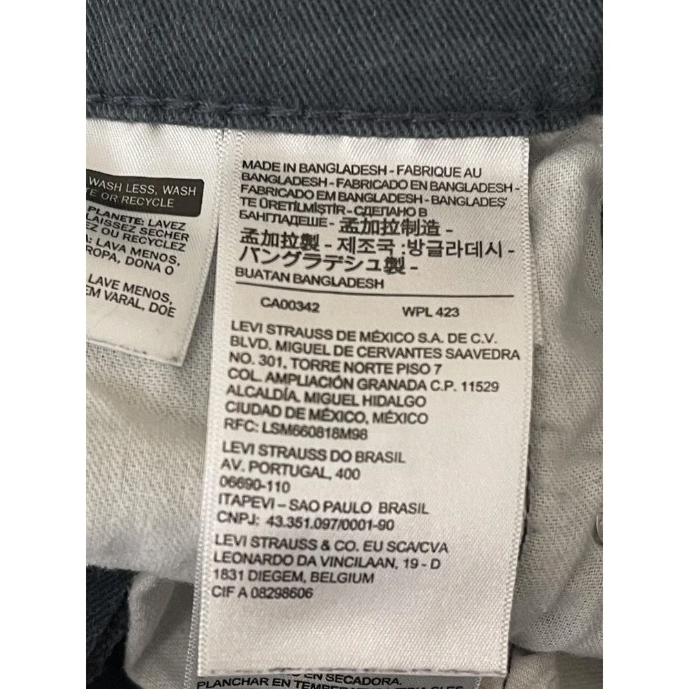 Levis 511 Jeans Mens 29x30 Gray Slim Fit Stretch‎ Straight Leg Denim Pants